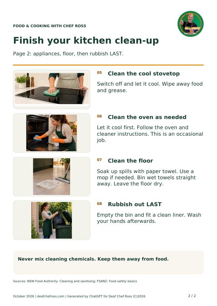 Clean your kitchen - page 2 Preview of Clean your kitchen, page 2 of 2. Select to read on screen.